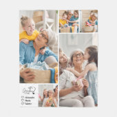 Couverture Polaire Peronalized 5 Photo Best Grandma Ever Minimalist (Devant)