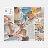 Couverture Polaire Peronalized 5 Photo Best Grandma Ever Minimalist (Devant (Horizontal))