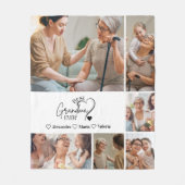 Couverture Polaire Peronalized 6 Photo Best Grandma Ever Minimalist (Devant)