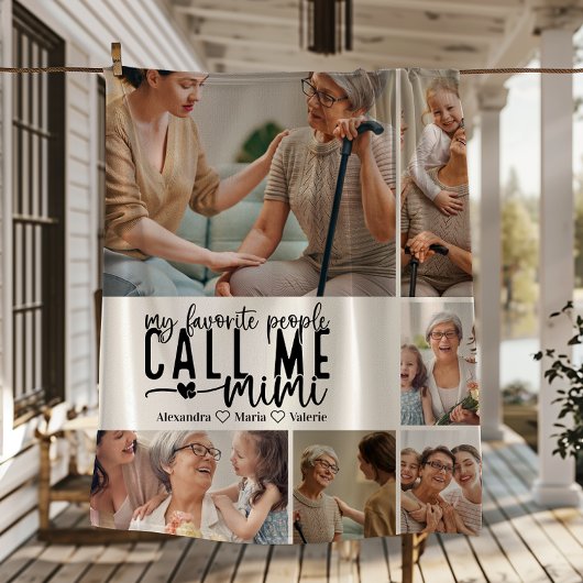 Couverture Polaire Peronalized 6 Photo Mimi Gift