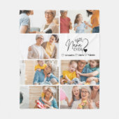 Couverture Polaire Peronalized 7 Photo Best Nana Ever Minimalist (Devant)