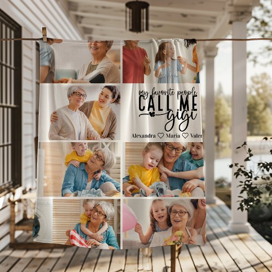 Couverture Polaire Peronalized 7 Photo Gigi Gift
