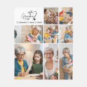 Couverture Polaire Peronalized 8 Photo Best Grandma Ever Minimalist (Devant)