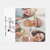 Couverture Polaire Peronalized Photo Abuela Minimalist Line Art (Devant (Horizontal))