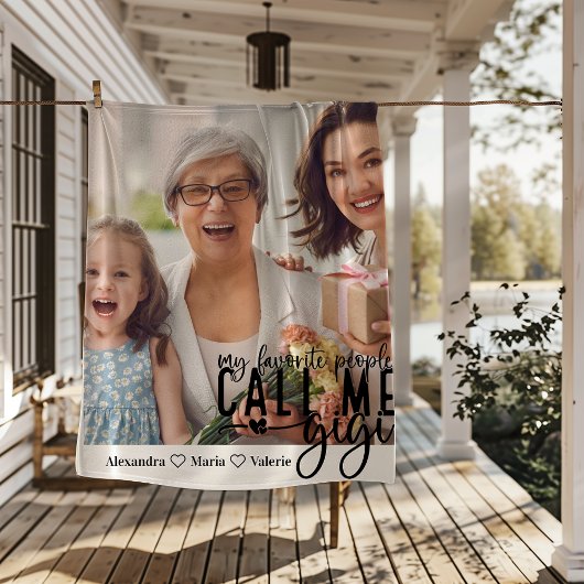 Couverture Polaire Peronalized Photo My Favorite People Call Me Gigi