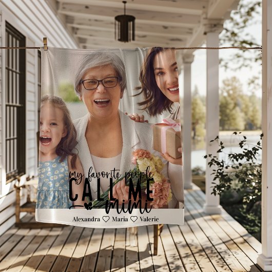 Couverture Polaire Peronalized Photo My Favorite People Call Me Mimi
