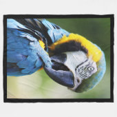 Couverture Polaire Perroquet bleu (Devant (Horizontal))