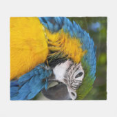 Couverture Polaire Perroquet Bleu Et Or (Devant (Horizontal))