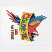 Couverture Polaire Perroquet coloré (Devant (Horizontal))