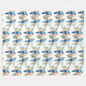 Couverture Polaire Perroquet de Macaw Tropical (Devant (Horizontal))