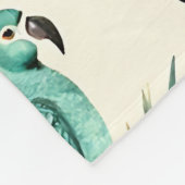 Couverture Polaire Perroquet Flamant Tropical Jungle (Coin)