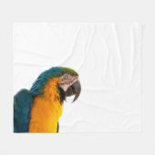 Couverture Polaire Perroquet macaw bleu (Devant (Horizontal))