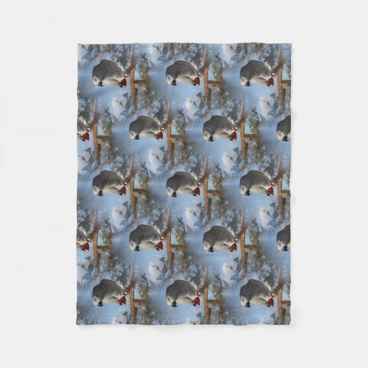 Couverture Polaire Perroquet renversant de gris africain (Devant)