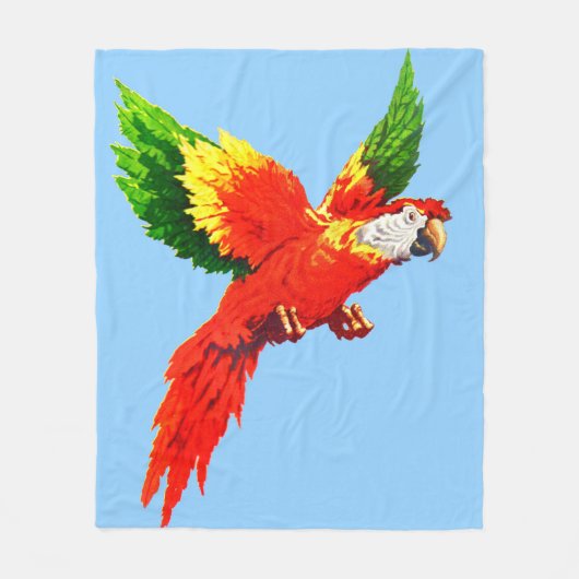 Couverture Polaire perroquet volant (Devant)