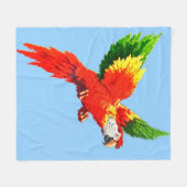 Couverture Polaire perroquet volant (Devant (Horizontal))