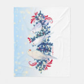 Couverture Polaire Perroquets blancs de Noël (Devant)