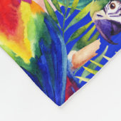 Couverture Polaire Perroquets d'aquarelle (Coin)