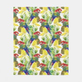 Couverture Polaire Perroquets Et Fruits Tropicaux (Devant)