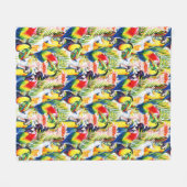 Couverture Polaire Perroquets et palmettes (Devant (Horizontal))