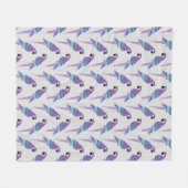 Couverture Polaire Perroquets pourpres (Devant (Horizontal))