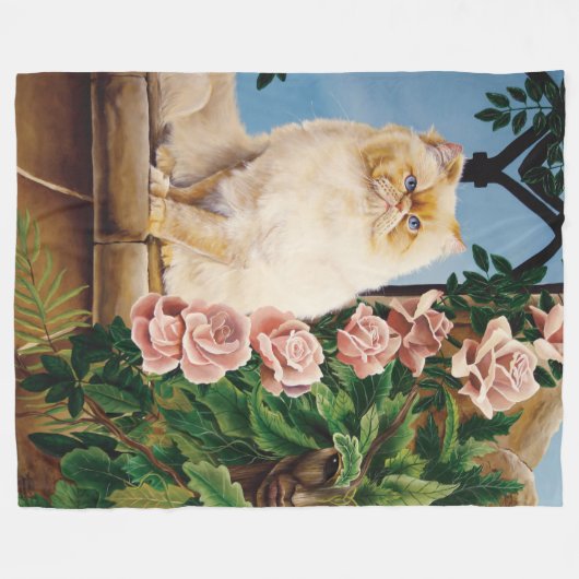 Couverture Polaire Perse Chat Rose Dryad (Devant (Horizontal))
