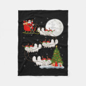 Couverture Polaire Persian Cat Santa Sleigh Flying Funny Magical Chri (Devant)