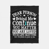 Couverture Polaire Person Behind Me Suicide Prevention & Depressi (Devant)