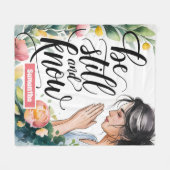 Couverture Polaire Personalisé Be Still and Know Christian Women (Devant (Horizontal))