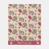 Couverture Polaire Personalised Cozy Cat Lovers Collage (Devant)