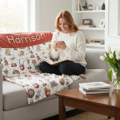 Couverture Polaire personalize Nostalgic Vintage Circus Pattern