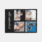 Couverture Polaire Personalized 4 Photo Collage – Custoum Photos Gift (Devant (Horizontal))