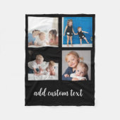 Couverture Polaire Personalized 4 Photo Collage – Custoum Photos Gift (Devant)