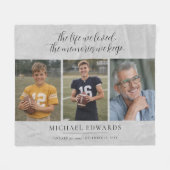 Couverture Polaire Personalized 4 Photo Memorial Sympathy Gift (Devant (Horizontal))