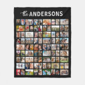 Couverture Polaire Personalized 81 Photo Collage Black (Devant)
