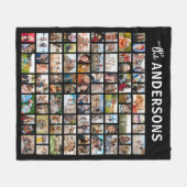 Couverture Polaire Personalized 81 Photo Collage Black (Devant (Horizontal))