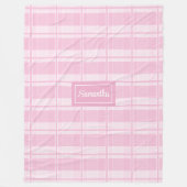 Couverture Polaire Personalized Aesthetic Throw Pink Tartan Comfort (Devant)