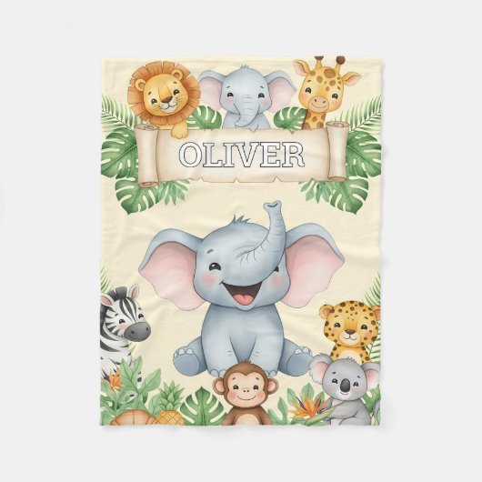 Couverture Polaire Personalized Animal Blanket with Name (Devant)