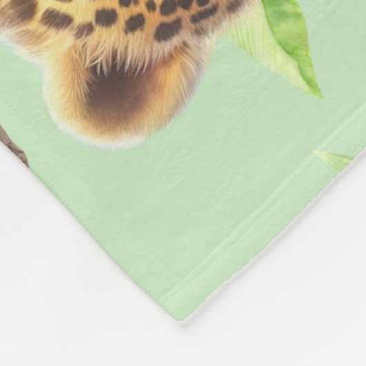 Couverture Polaire Personalized Baby Leopard Jungle Fleece Blanket (Coin)