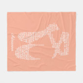 Couverture Polaire Personalized Ballet Shoe Typography  (Devant (Horizontal))