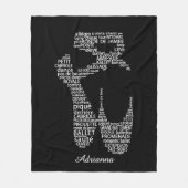 Couverture Polaire Personalized Ballet Shoe Typography  (Devant)