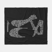 Couverture Polaire Personalized Ballet Shoe Typography  (Devant (Horizontal))