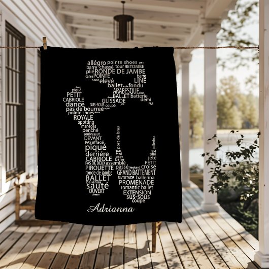 Couverture Polaire Personalized Ballet Shoe Typography 