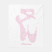 Couverture Polaire Personalized Ballet Shoe Typography  (Devant)