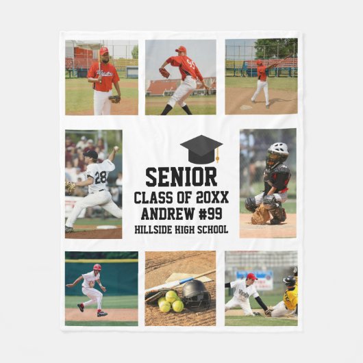 Couverture Polaire Personalized Baseball Senior Class Of Graduation (Devant)