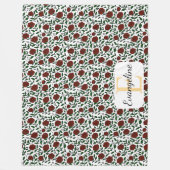 Couverture Polaire Personalized Beauty and Beast Garden Rose Name Red (Devant)