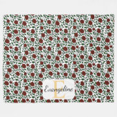 Couverture Polaire Personalized Beauty and Beast Garden Rose Name Red (Devant (Horizontal))
