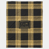 Couverture Polaire Personalized Black and Gold Winter Throw Blanket (Devant)