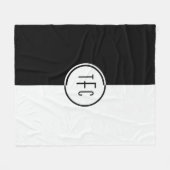 Couverture Polaire Personalized Black & White Geometric Design Fleece (Devant (Horizontal))