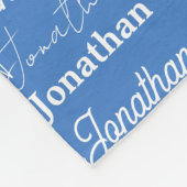 Couverture Polaire Personalized Blue Boys Name Font Collage Cute (Coin)