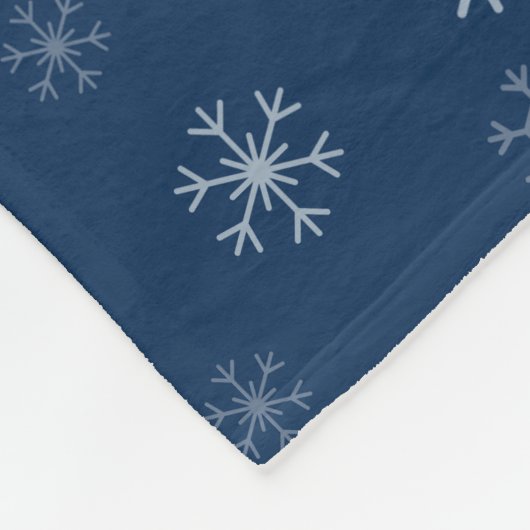 Couverture Polaire Personalized Blue Snowflake Winter (Coin)